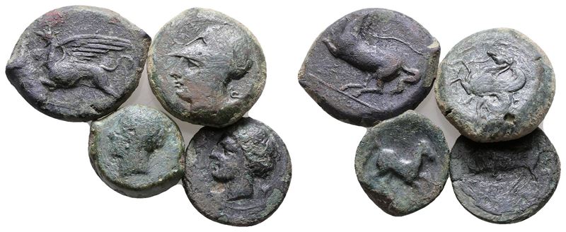 Lot Of 4 Ae Greek Coins. Lot Sold As Is, No Return