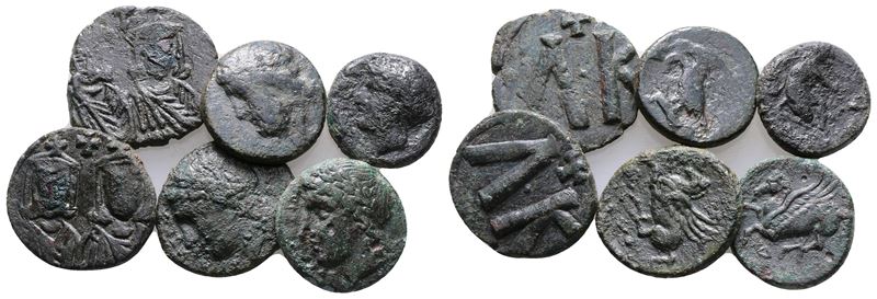 Lot Of 6 Ae Greek Coins. Lot Sold As Is, No Return