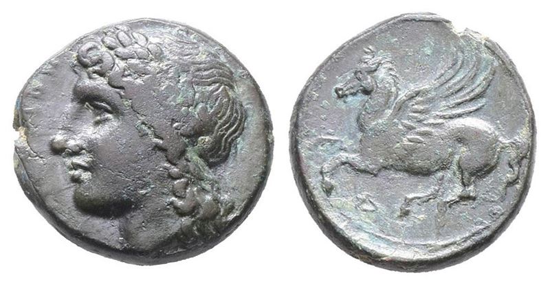 Sicily, Syracuse, 344-317 Bc. Æ (17mm, 4.94g).