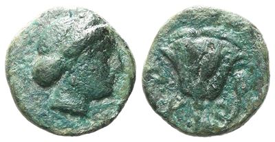 Islands Of Caria, Rhodos. Rhodes, C. 404-385 Bc. Æ (11mm, 1.32g).