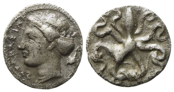 Sicily, Syracuse, Time of Dionysios I (406-367 BC), Litra; AR (0,80 g; 10,6 mm)
