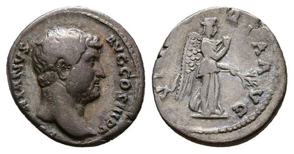 Hadrian (117-138). AR Denarius (17mm, 3.41g).  - Auction Greek, Roman, Byzantine Coins - Bertolami Fine Art - Prague