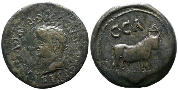 Tiberius (14-37). Spain, Caesaraugusta. Æ