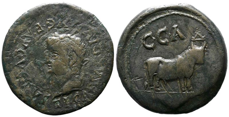 Tiberius (14-37). Spain, Caesaraugusta. Æ