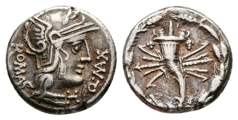 Q. Fabius Maximus, Rome, 127 Bc. Ar Denarius (17mm, 3.85g).