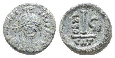 Maurice Tiberius (582-602). Æ 10 Nummi (15mm, 2.39g).