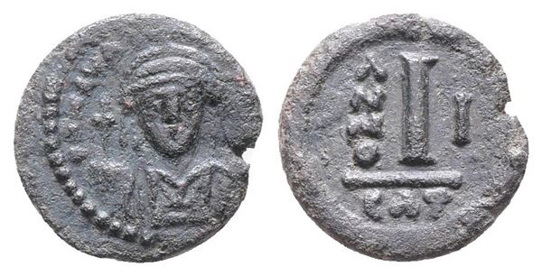 Maurice Tiberius (582-602). Æ 10 Nummi (16mm, 2.19g).