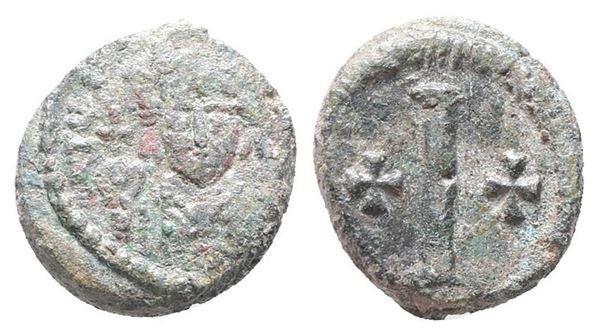 Tiberius II (578-582). Æ 10 Nummi (14mm, 2.84g).  - Auction Greek, Roman, Byzantine Coins - Bertolami Fine Art - Prague