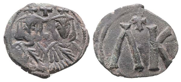 Leo V and Constantine (813-820). Æ 20 Nummi (20mm, 2.87g).  - Auction Greek, Roman, Byzantine Coins - Bertolami Fine Art - Prague