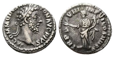 Commodus (177-192). Ar Denarius (17mm, 2.96g).
