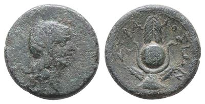 Sicily, Syracuse. Roman Rule, 2nd Century Bc. Æ (19mm, 6.49g).