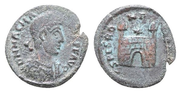 Magnus Maximus (383-388). Æ (13mm, 0.82g).  - Auction Greek, Roman, Byzantine Coins - Bertolami Fine Art - Prague