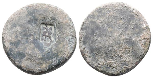 Uncertain countermarked Æ (33mm, 22.15g).  - Auction Greek, Roman, Byzantine Coins - Bertolami Fine Art - Prague