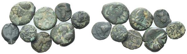  Lot of 8 Æ coins to be catalogued. Lot sold as is, no returns.