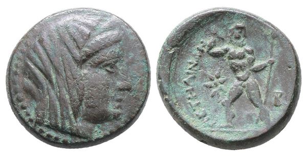 Bruttium, Petelia, late 3rd century BC. Æ (21mm, 9.14g).