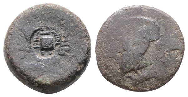 Sicily, Akragas, c. 415-406 BC. Æ Hemilitron (22mm, 8.71g).  - Auction Greek, Roman, Byzantine Coins - Bertolami Fine Art - Prague