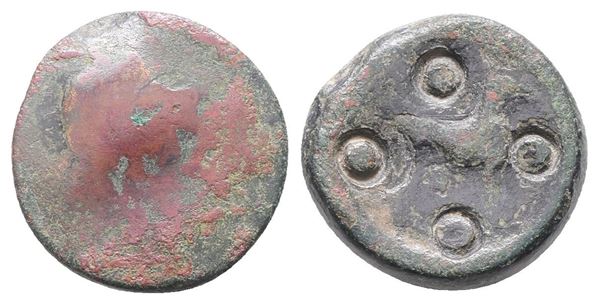 Sicily, Segesta, c. 410-400 BC. Æ Trias (20mm, 7.30g).  - Auction Greek, Roman, Byzantine Coins - Bertolami Fine Art - Prague