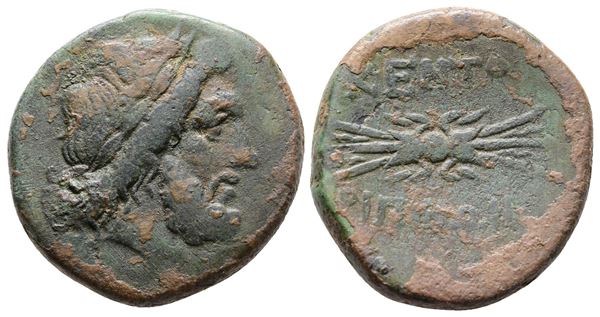 Sicily, Kentoripai, c. 214-210 BC. Æ Tetrachalkon (24mm, 10.73g).