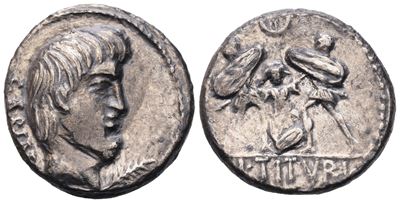 L. Titurius L.f. Sabinus, Rome, 89 Bc. Ar Denarius (18mm, 3.76g).