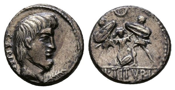 L. Titurius L.f. Sabinus, Rome, 89 BC. AR Denarius (18mm, 3.76g).  - Auction Greek, Roman, Byzantine Coins - Bertolami Fine Art - Prague