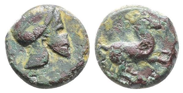 Sicily, Entella. Campanian mercenaries, c. 342-338 BC. Æ (17mm, 5.18g).