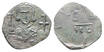 Justinian II (second Reign, 705-711). Æ 40 Nummi (17mm, 2.64g).
