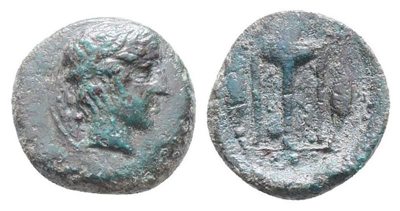 Sicily, Leontinoi, C. 405-402 Bc. Æ Tetras - Trionkion (14mm, 2.22g).