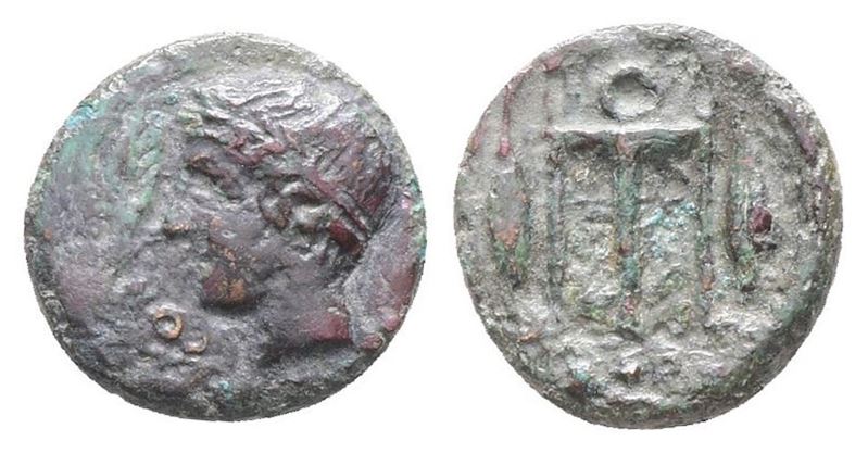 Sicily, Leontinoi, C. 405-402 Bc. Æ Tetras (13mm, 1.71g).