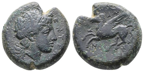 Sicily, Entella. Campanian mercenaries, c. 307-305 BC. Æ (20.5 mm, 9.92 g).