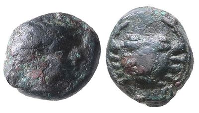 Sicily, Motya, C. 400-397 Bc. Æ Hexas (13mm, 2.94g).