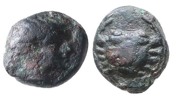 Sicily, Motya, c. 400-397 BC. Æ Hexas (13mm, 2.94g).