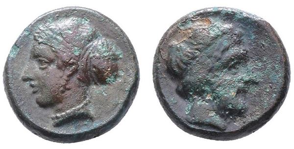 Sicily, Entella. Elymian issues, c. 425-410 BC. Æ Hemilitron(?) (16mm, 4.94g).