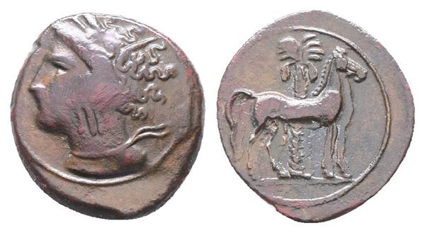 Carthage, c. 400-350 BC. Æ (12mm, 2.65g).  - Auction Greek, Roman, Byzantine Coins - Bertolami Fine Art - Prague