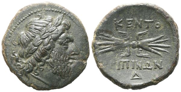 Sicily, Kentoripai, c. 344-336 BC. Æ Dekonkion (26 mm, 11.71 g).  - Auction GREEK & ROMAN PROVINCIAL COINS AND NUMISMATIC LITERATURE Including a wide selection of Alexandrian Coins from the Dattari Collection - Bertolami Fine Art - Prague
