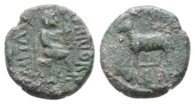 Sicily, Panormos, Time Of Tiberius, C. Ad 15-16. Æ (17mm, 4.67g).