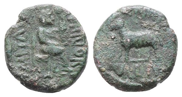 Sicily, Panormos, time of Tiberius, c. AD 15-16. Æ (17mm, 4.67g).  - Auction Greek, Roman, Byzantine Coins - Bertolami Fine Art - Prague