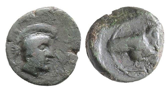 Northern Lucania, Velia(?), c. 2nd-1st century BC. Æ (12mm, 1.54g).