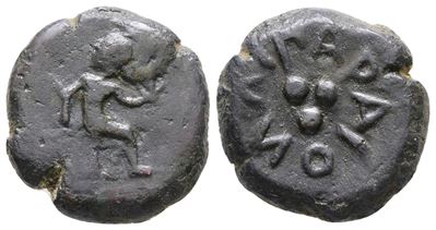 Islands Of Sicily, Lipara, C. 420-400 Bc. Æ Tetras Or Trionkion (19 MM, 6.38 G).