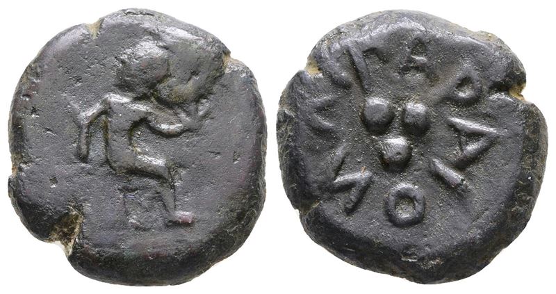 Islands Of Sicily, Lipara, C. 420-400 Bc. Æ Tetras Or Trionkion (19 MM, 6.38 G).