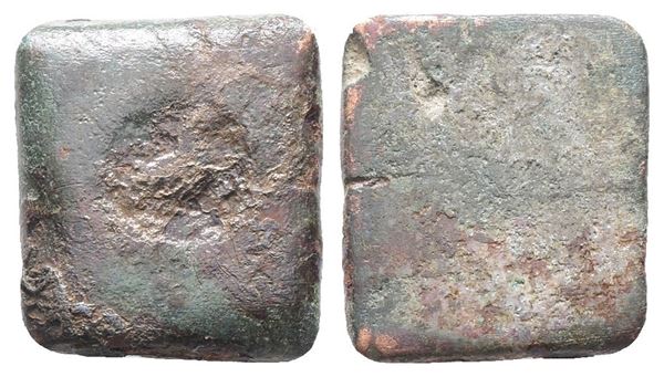 Sicily, Akragas(?), c. 5th century BC. Æ Square Didrachm Weight (20mm, 7.53g).