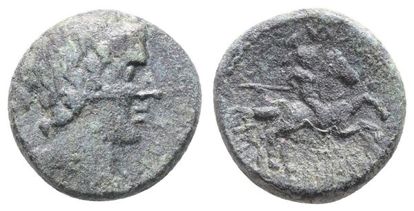 Sicily, Morgantina. The Hispani, late 2nd - early 1st century BC. Æ Unit (20mm, 6.89g).  - Auction Greek, Roman, Byzantine Coins - Bertolami Fine Art - Prague