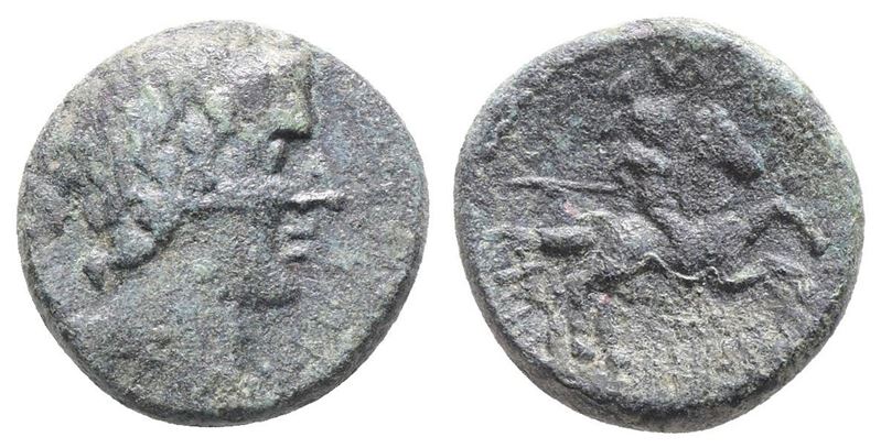 Sicily, Morgantina. The Hispani, Late 2nd - Early 1st Century Bc. Æ Unit (20mm, 6.89g).