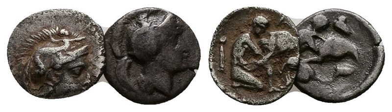Lot Of 2 Ar Greek Coins. Lot Sold As Is, No Return