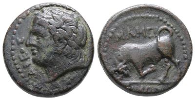 Sicily, Messana. The Mamertinoi, C. 275-264 Bc. Æ Double Double (21.5 MM, 8.90 G).