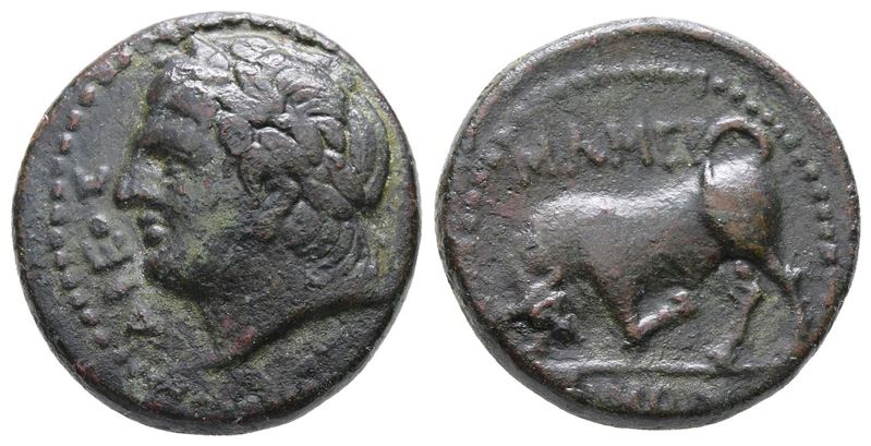 Sicily, Messana. The Mamertinoi, C. 275-264 Bc. Æ Double Double (21.5 MM, 8.90 G).