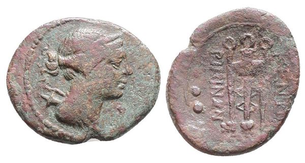 Bruttium, Rhegion, c. 215-150 BC. Æ (19mm, 4.04g).