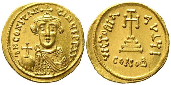 Constans II (641-668), Solidus; AV (4,50 g; 19,7 mm)