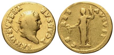 Titus As Caesar (69-79), Av Aureus (19mm, 7.05 G)