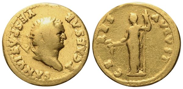 Titus as Caesar (69-79), AV Aureus (19mm, 7.05 g)