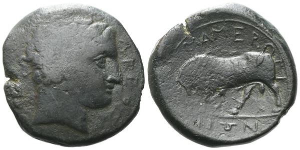 Sicily, Messana. The Mamertinoi, c. 275-264 BC. Æ Quadruple Unit (28 mm, 17.91 g).